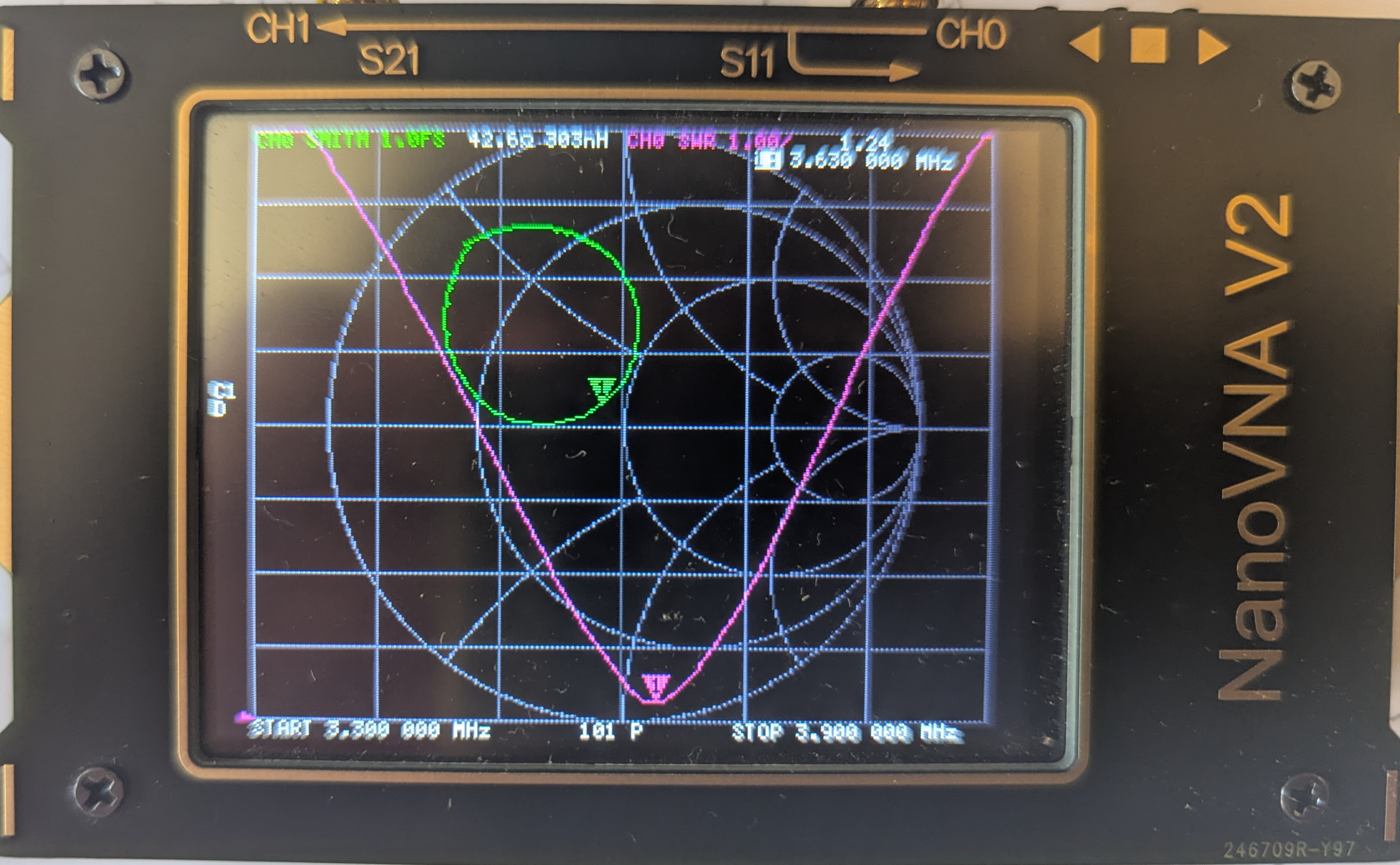 80m dipole center at 3630