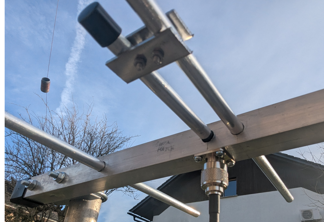 70cm yagi down, gamma match
